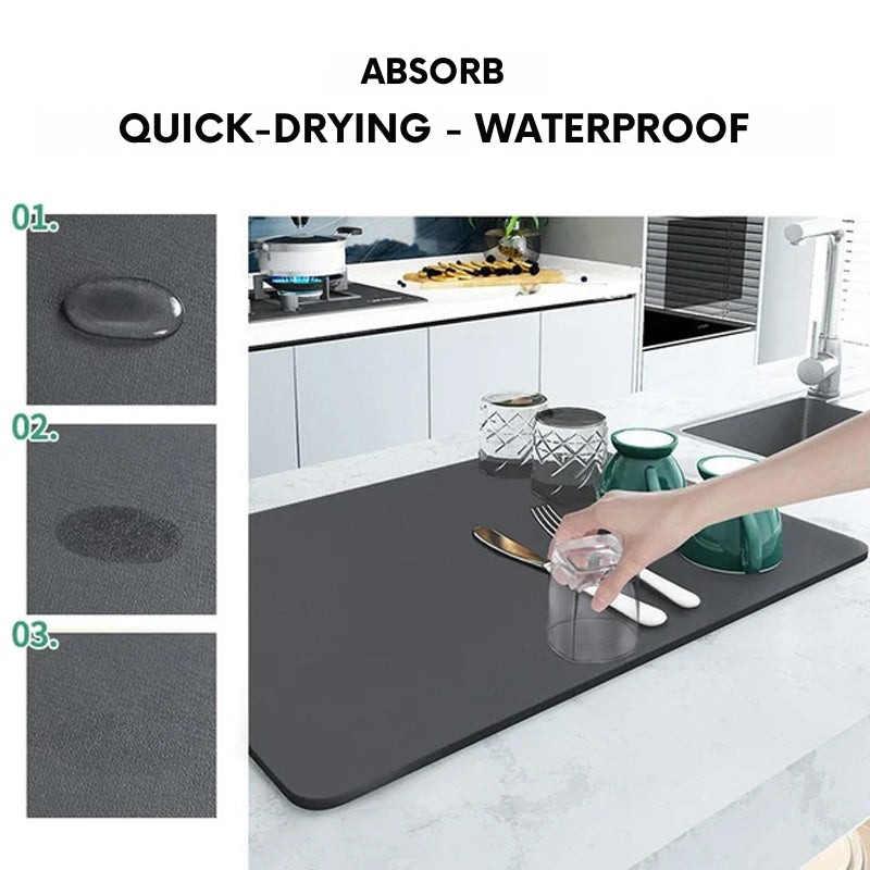 Tappeto di drenaggio: assorbimento rapido e cucina pulita